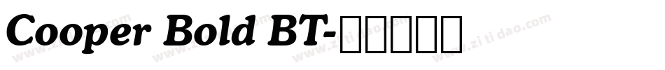 Cooper Bold BT字体转换